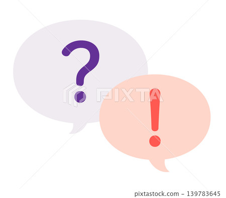 問答對話框圖示 - 扁平化設計 問答對話框圖示 - 扁平化設計 139783645