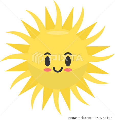 Smile Sun Vector Character Smile Sun Vector Character 139784148