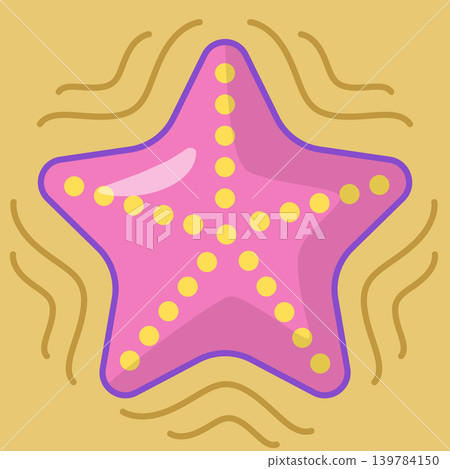 Starfish Vector at Beach Illustration Starfish Vector at Beach Illustration 139784150