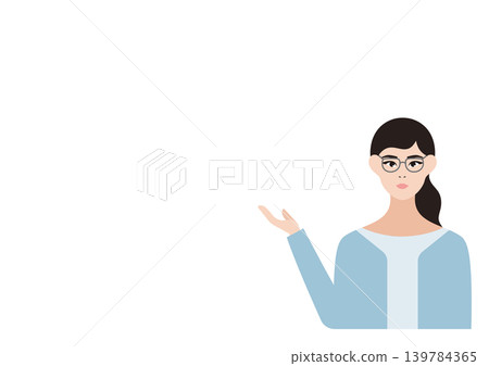 Vector illustration of a woman wearing glasses Vector illustration of a woman wearing glasses 139784365