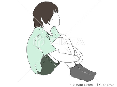 小學生們蹲著坐著 小學生們蹲著坐著 139784898