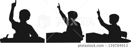 school kids silhouette school kids silhouette 139784913