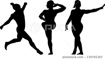gymnastics start competition silhouettes gymnastics start competition silhouettes 139785265