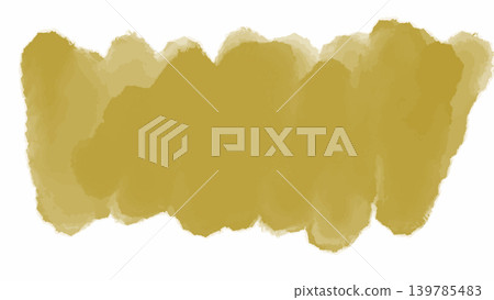 Mustard yellow watercolor paint brush stroke horizontal element isolated on white. Organic artistic text background. Mustard yellow watercolor paint brush stroke horizontal element isolated on white. Organic artistic text background. 139785483