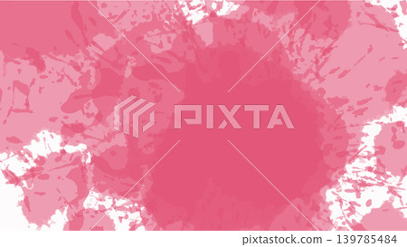 Abstract pink paint splatter and ink stain background. Vibrant watercolor brush texture for creative layouts. Abstract pink paint splatter and ink stain background. Vibrant watercolor brush texture for creative layouts. 139785484