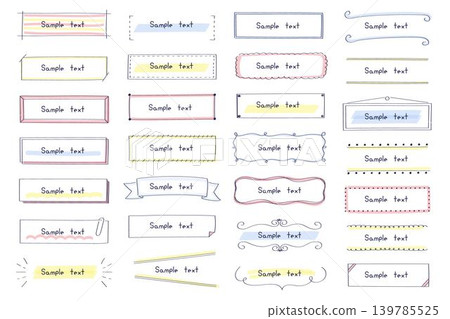 A collection of stylish handwritten-style border arrangement ideas. 139785525