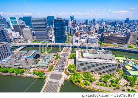 中之島和大阪的城市景觀 139785957