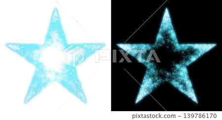 Blue glitter star, sparkling star particles, transparent and black background, glittering decorative material. Blue glitter star, sparkling star particles, transparent and black background, glittering decorative material. 139786170