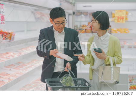 超級市場 超市 夫婦 139786267