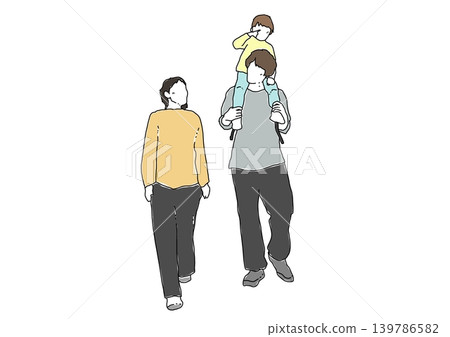 A family walking A family walking 139786582