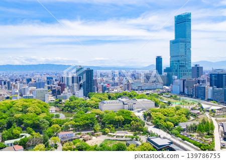 天王寺附近大阪市區景觀 139786755