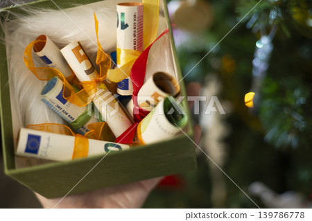 Money in the gift box. Money in the gift box. 139786778