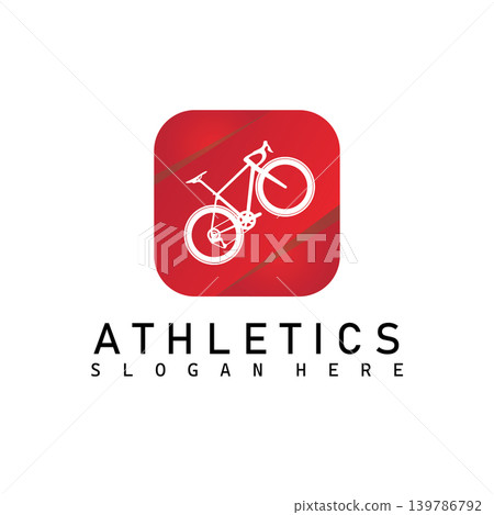 Creative Bicycle Logo with Modern Flat Illustration Creative Bicycle Logo with Modern Flat Illustration 139786792
