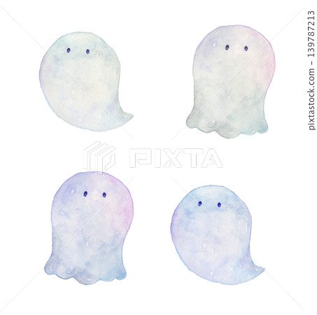 一幅水彩繪製的鬼魂插畫。 一幅水彩繪製的鬼魂插畫。 139787213