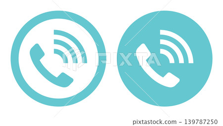 Phone icon (set of 2) - Vector material Phone icon (set of 2) - Vector material 139787250