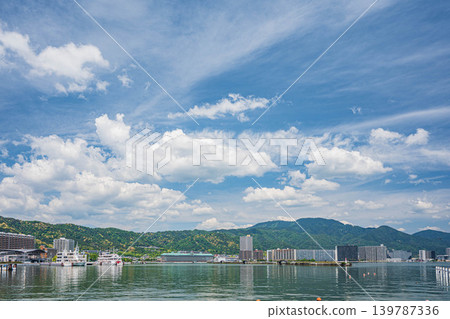 Scenery inside Otsu Port, Otsu City, Shiga Prefecture Scenery inside Otsu Port, Otsu City, Shiga Prefecture 139787336