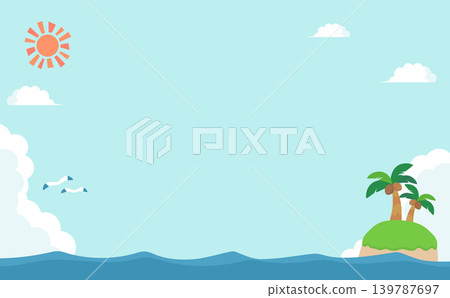 夏季大海和南部島嶼景色_水平 夏季大海和南部島嶼景色_水平 139787697