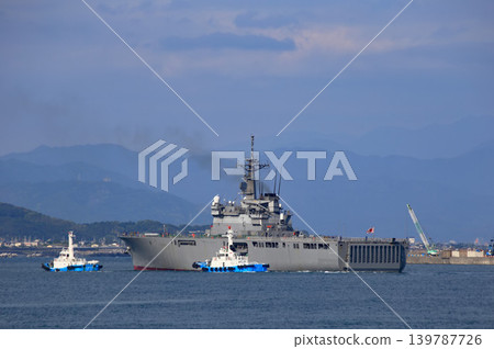 Transport ship in port 139787726