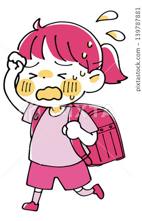 A girl walking with a schoolbag on her back, looking hot. A girl walking with a schoolbag on her back, looking hot. 139787881