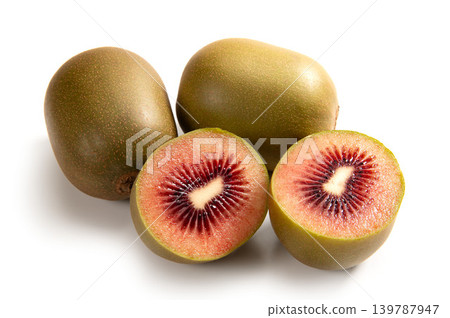 Ruby red kiwi, white background Ruby red kiwi, white background 139787947