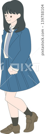 Walking female student Walking female student 139788104
