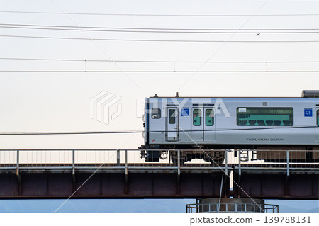 817 series train crossing the bridge 817 series train crossing the bridge 139788131