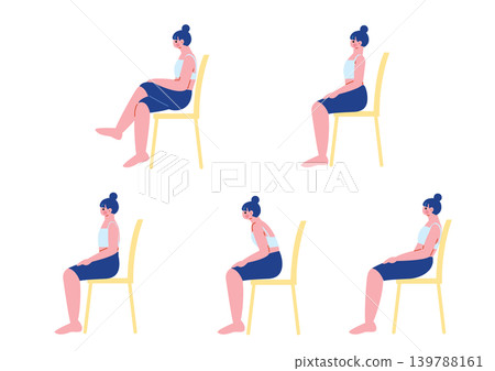Illustration of a woman sitting in a chair. Illustration of a woman sitting in a chair. 139788161