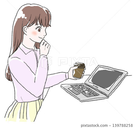 Female computer Female computer 139788258