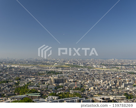 Cityscape with an airport Cityscape with an airport 139788269
