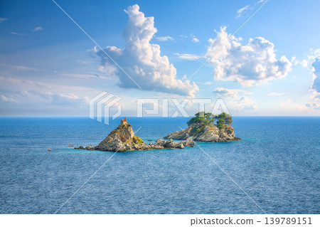 Amazing view of Adriatic sea with small islet Sveta Nedelja. Amazing view of Adriatic sea with small islet Sveta Nedelja. 139789151