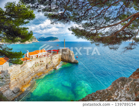 Amazing View of ancient Castello fortress in Petrovac. 139789154