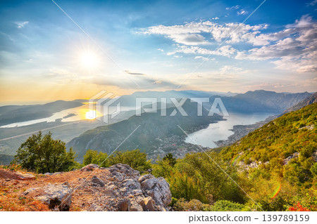 Amazing view of the Bay of Kotor in Montenegro. Amazing view of the Bay of Kotor in Montenegro. 139789159