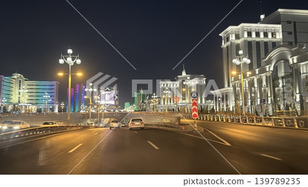 Ashgabat night view Ashgabat night view 139789235