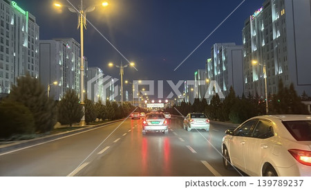 Ashgabat night view 139789237