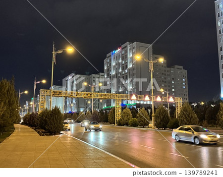 Ashgabat night view Ashgabat night view 139789241