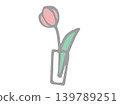An illustration of a single tulip. 139789251