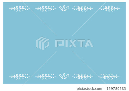 Scandinavian-style hand-painted decorative frame background - light blue Scandinavian-style hand-painted decorative frame background - light blue 139789383
