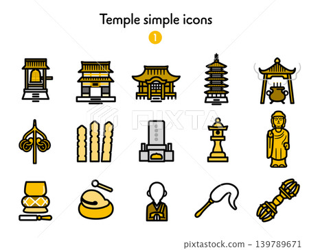 Simple Icon Collection: Temples Simple Icon Collection: Temples 139789671