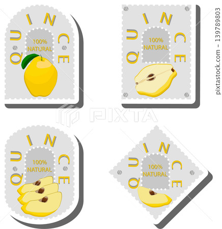Fruit theme from set juicy delicious quince of various sizes Fruit theme from set juicy delicious quince of various sizes 139789803