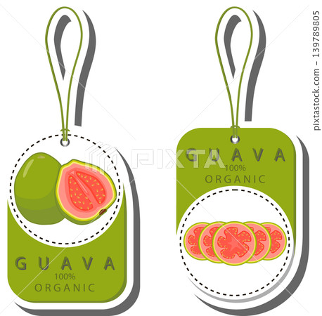Fruit theme from set juicy delicious guava of various sizes Fruit theme from set juicy delicious guava of various sizes 139789805