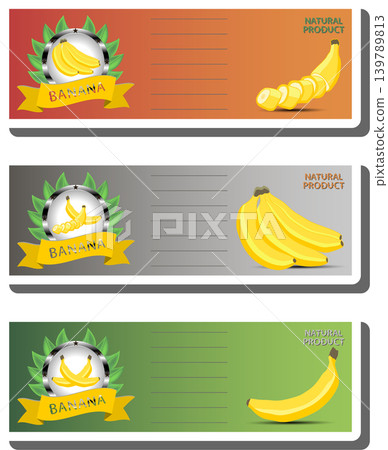 Fruit theme from set juicy delicious banana of various sizes Fruit theme from set juicy delicious banana of various sizes 139789813