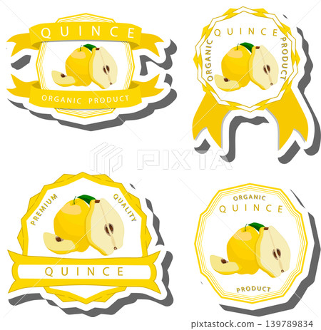 Fruit theme from set juicy delicious quince of various sizes Fruit theme from set juicy delicious quince of various sizes 139789834