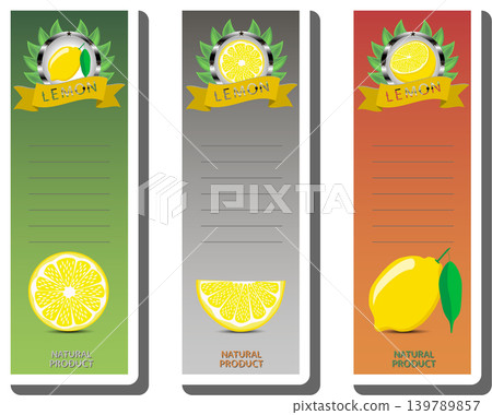 Fruit theme from set juicy delicious lemon of various sizes 139789857