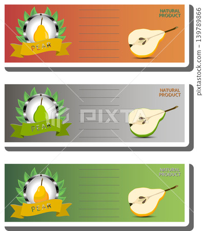 Fruit theme from set juicy delicious pear of various sizes Fruit theme from set juicy delicious pear of various sizes 139789866