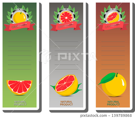 Fruit theme from set juicy delicious grapefruit of various sizes Fruit theme from set juicy delicious grapefruit of various sizes 139789868