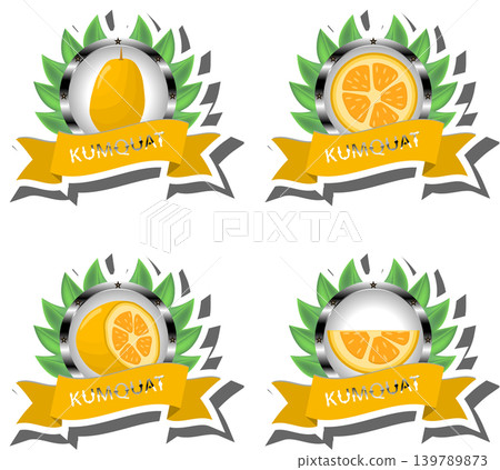 Fruit theme from set juicy delicious kumquat of various sizes Fruit theme from set juicy delicious kumquat of various sizes 139789873
