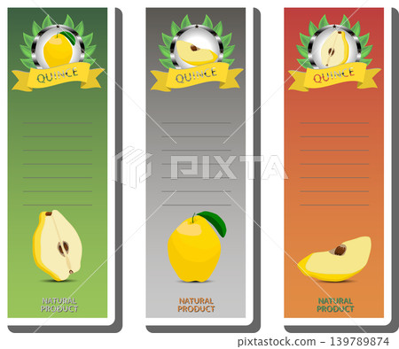 Fruit theme from set juicy delicious quince of various sizes Fruit theme from set juicy delicious quince of various sizes 139789874