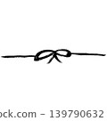 Ribbons and decorative cords written with a brush. 139790632