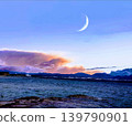 The sea and crescent moon of Wakayama Prefecture 139790901