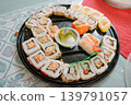 A colorful sushi platter to enjoy at home 139791057
